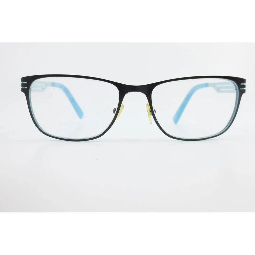 Sydney Love SL2032 Black Blue Rectangular Eyeglasses Frames 50-16-135 SL 2032